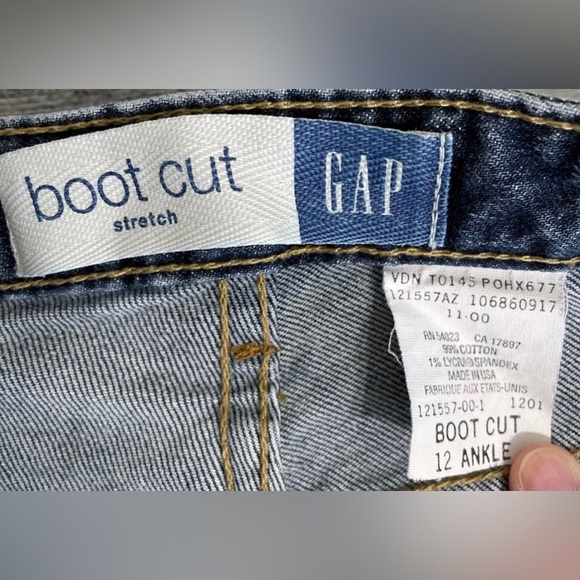 GAP Boot Cut Stretch Ankle Blue Jeans Sz 12 - Picture 5 of 7
